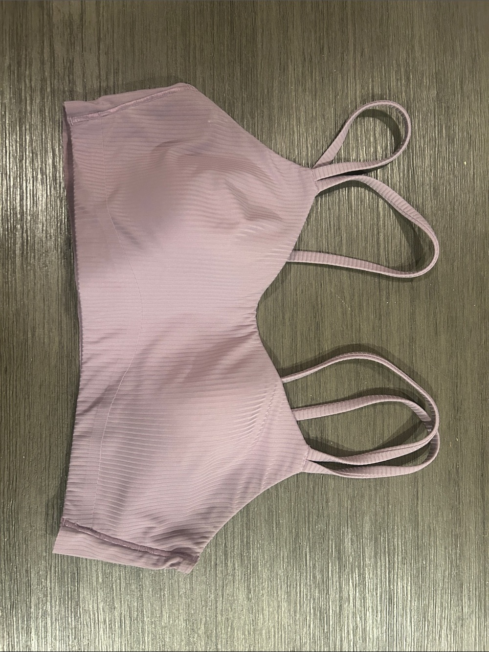 lululemon lilac double-strap ribbed sports bra